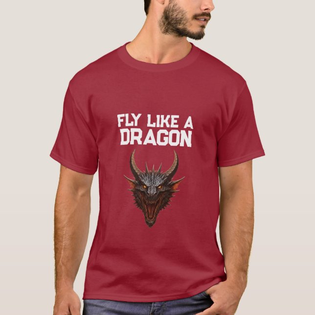 Camiseta Fly Like A Dragon Fantasia (Frente)