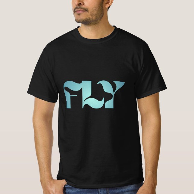 Camiseta FLY - Modern Minimalist Typography Graphic T-Shirt (Frente)