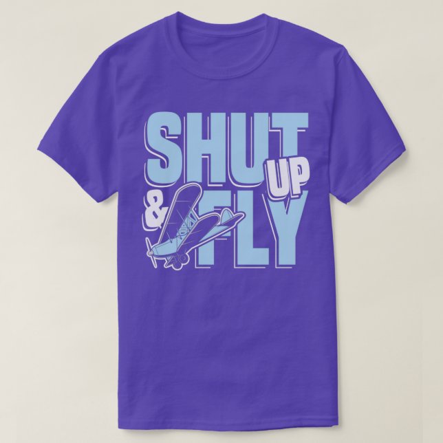 Camiseta Fly Plane Funny Say para piloto e copiloto (Frente do Design)