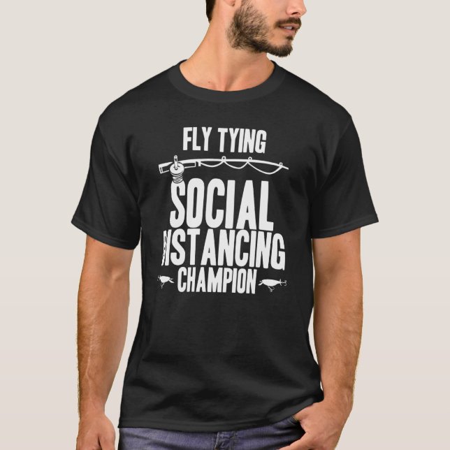 Camiseta Fly Tying Social Distingue Champion Fisher Rod La (Frente)