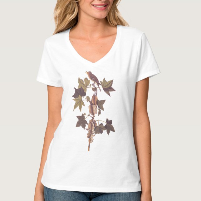 Camiseta Flycatcher Songbird de Audubon Traill (Frente)