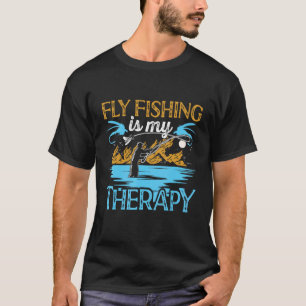 Camiseta Flyfishing é minha Terapia Fly Angling Caça de Pei
