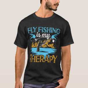 Camiseta Flyfishing é minha Terapia Fly Angling Caça de Pei