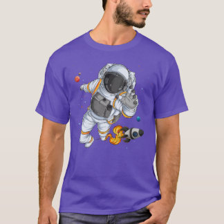 Camiseta Flying Astronaut With Rocketship Outer Space