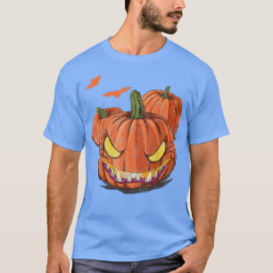 Camiseta Flying Bats Jack O Lanterna Halloween Costume Cree