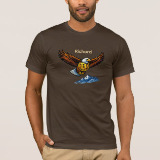 Camiseta Flying Eagle Bitcoin Trader T-Shirt Custom Name