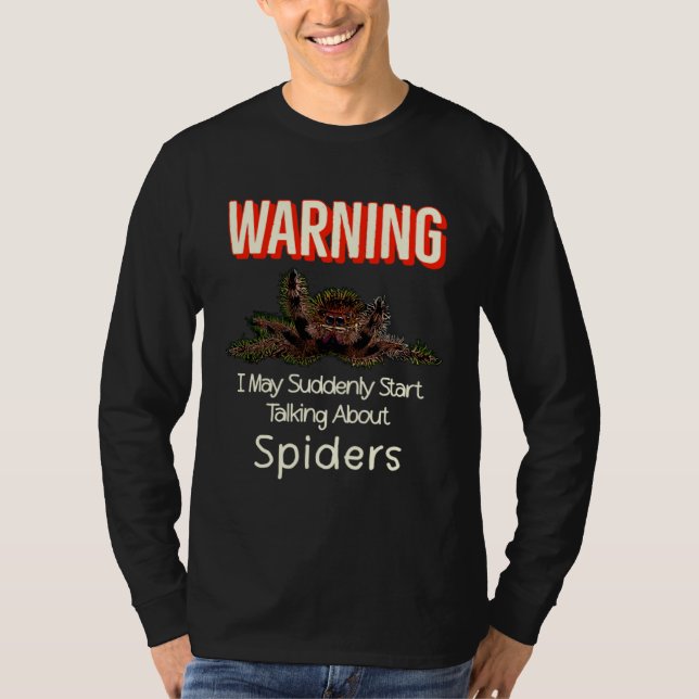 Camiseta Flying Jumping Spider Warning Spooder Mom Spooder  (Frente)