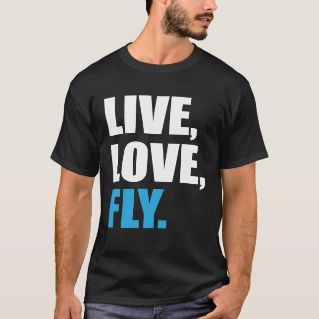 Camiseta Flying  Live Love Fly (Frente)