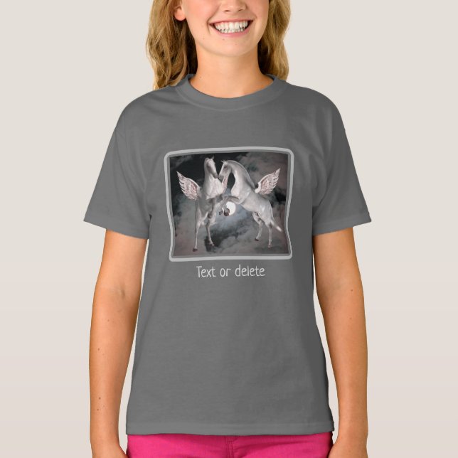 Camiseta Flying Pegasus Horses Fantasy Art Personalizado (Frente)