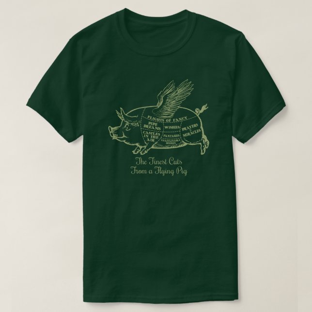 Camiseta Flying Pig Cuts (Frente do Design)