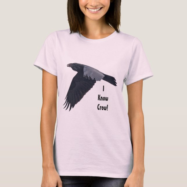 Camiseta Flying Raven Crow Corvid lover design (Frente)