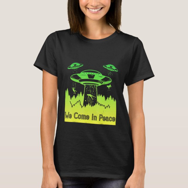 Camiseta Flying Saucer UFO Astronauts are Aliens 10 (Frente)