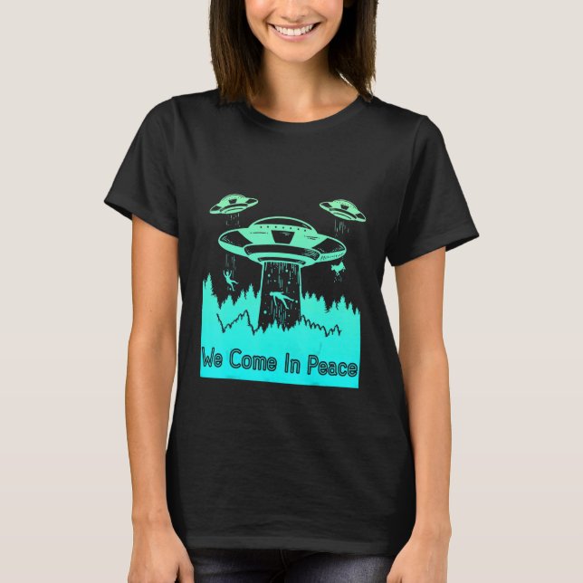 Camiseta Flying Saucer UFO Astronauts are Aliens 9 (Frente)