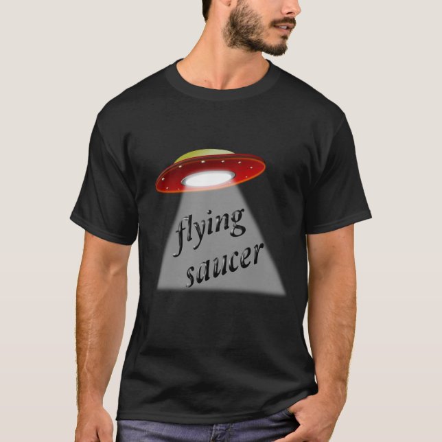 Camiseta Flying saucer UFO flying saucer with alien family (Frente)