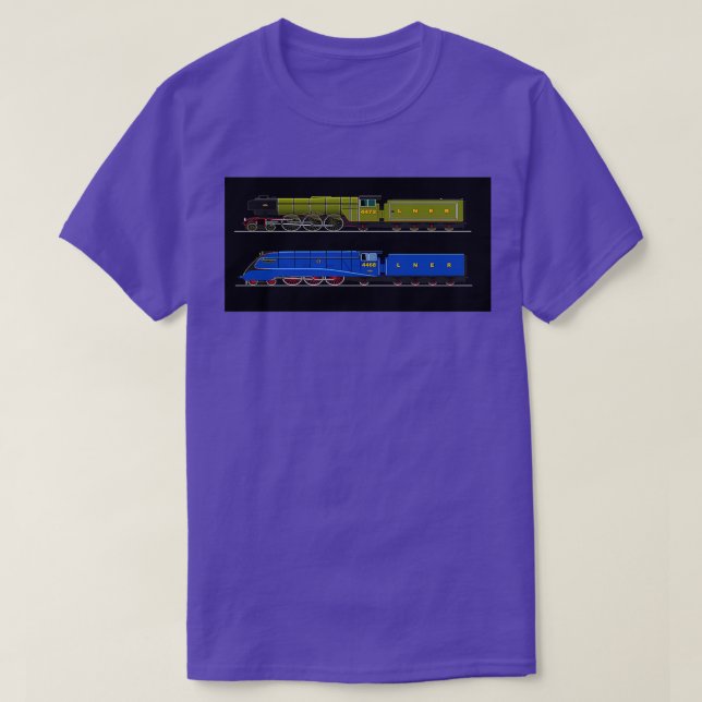 Camiseta Flying Scotsman e Mallard 1 (Frente do Design)