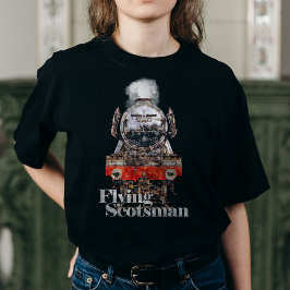 Camiseta Flying Scotsman – Ilustração de Locomotiva a Vapor