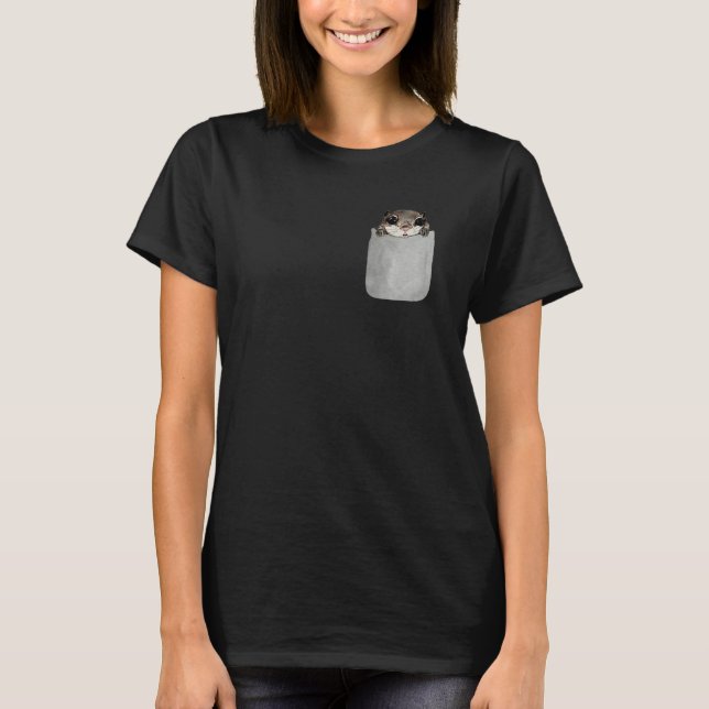 Camiseta Flying Squirrel Faux Pocket Animal Rescue (Frente)