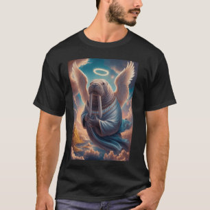 Camiseta Flying Walrus Angel Surreal Spirit Guide Para Anim