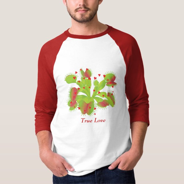 Camiseta Flytrap de Venus verdadeiro do amor (Frente)