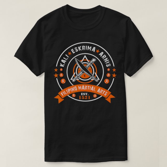 Camiseta FMA Kali arnis Eskrima Filipino martial arts  (Frente do Design)