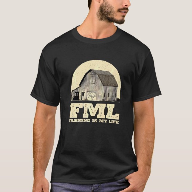Camiseta Fml Farming É O Meu Aquecedor Humor Rancher Hobby (Frente)