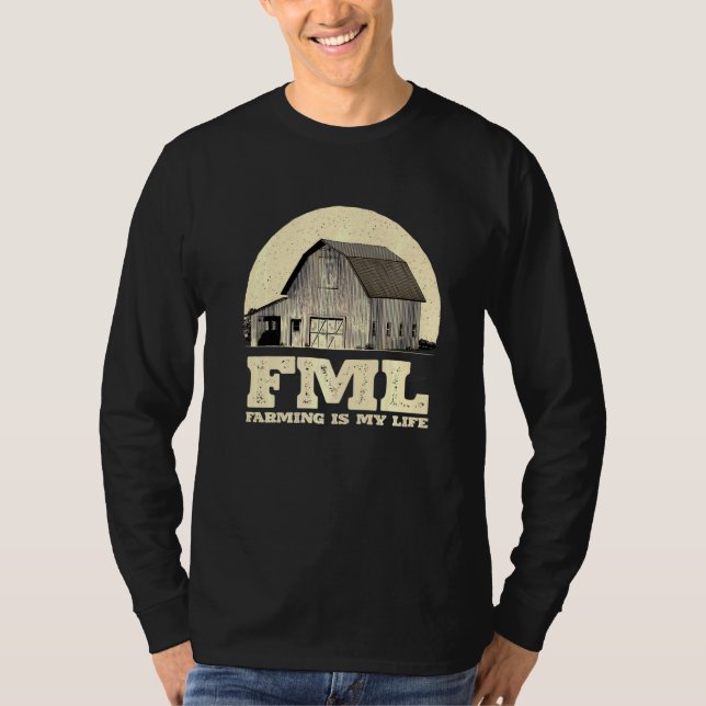 Camiseta Fml Farming É O Meu Aquecedor Humor Rancher Hobby (Frente)