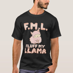 Camiseta FML Fofinho Meu Lhama  Alpaca Rosa Fofa