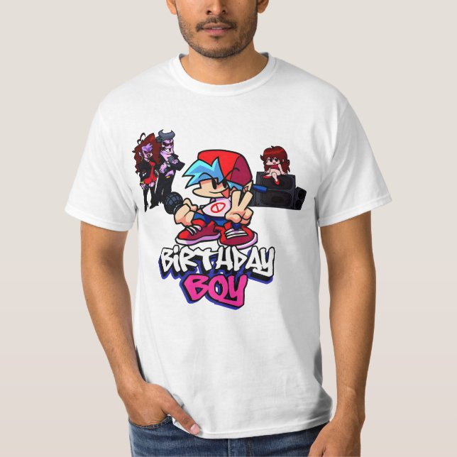 Camiseta FNF Boyfriend birthday (Frente)