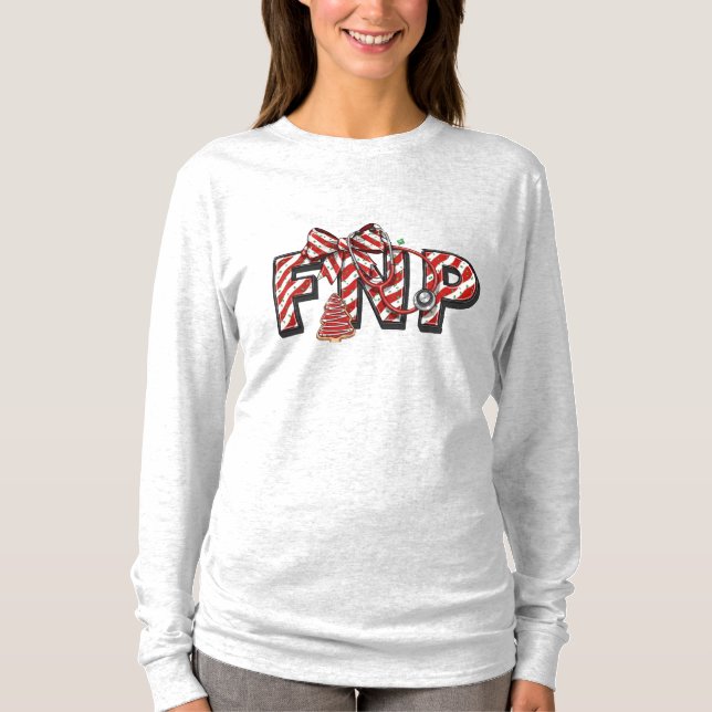 Camiseta FNP Family Nurse Practitioner Christmas  (Frente)