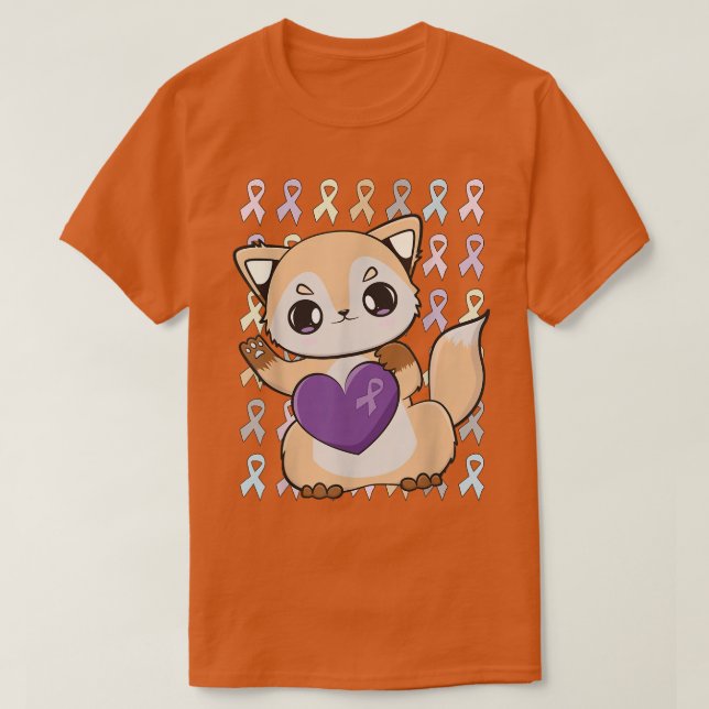 Camiseta Fo Bonito E Fita De Lavanda Para Sensibilização Do (Frente do Design)