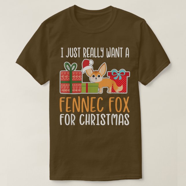 Camiseta Fo Fo Proprietário de Fennec de Natal Bonito Eu Qu (Frente do Design)