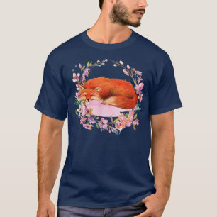 Camiseta Fo Japonês Cherry Flower Blossom Wreath 1877