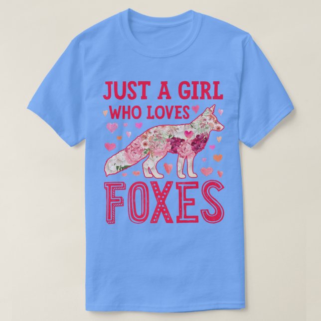 Camiseta Fo Just A Girl Who Loves Foes Flower Funny Women F (Frente do Design)