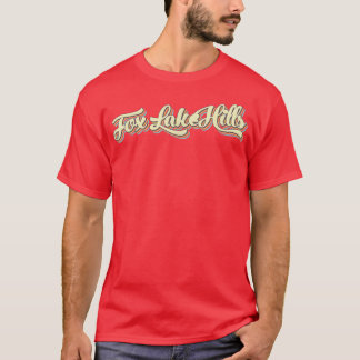 Camiseta Fo Lake Hills T Retro Art Baseball Font Vintage 14