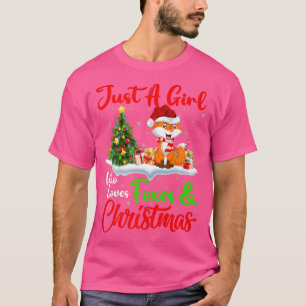 Camiseta Fo Lover Apenas Uma Menina Que Ama Raposa E Natal