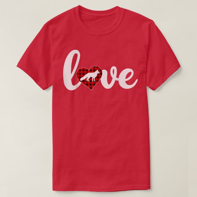Camiseta Fo Lover Buffalo Plaid Love Fo Valentines Day 1489 (Frente do Design)