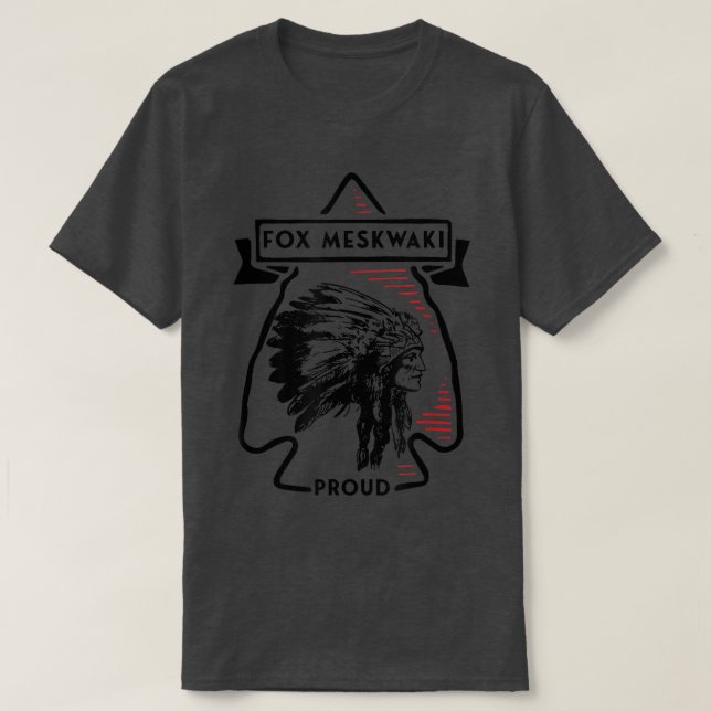 Camiseta Fo Meskwaki Índio Nativo Americano (Frente do Design)