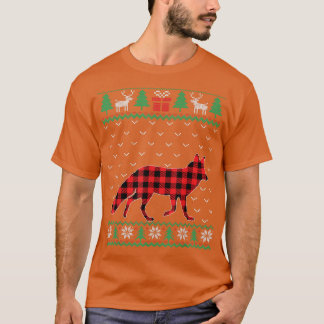 Camiseta Fo Red Plaid Ugly Christmas Sweater Matching Pajam