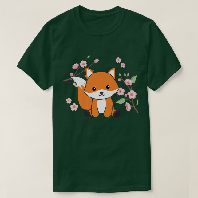 Camiseta Fo Sweet Animal For Kawaii Cherry Blossom Foes (Frente do Design)
