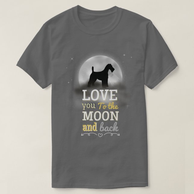 Camiseta Fo Terrier Dog Love To Moon (Frente do Design)