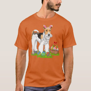 Camiseta Fo Terrier Dog Páscoa Caçadora De Ovos Coelhinho D