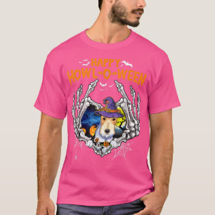 Camiseta Fo Terrier Skeleton Heart Happy Howleen Costume 