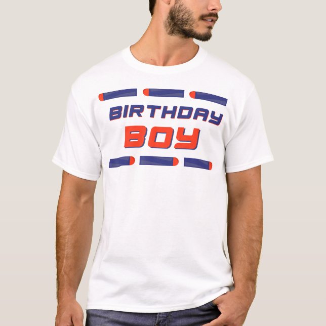 Camiseta Foam Dart War Birthday Boy (Frente)