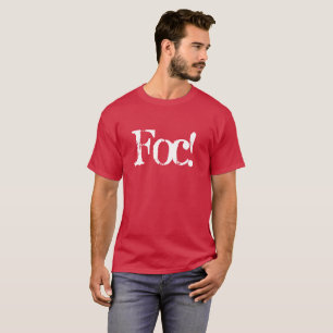 Camiseta Foc! Dizendo fogo em romeno, excelente de bombeiro