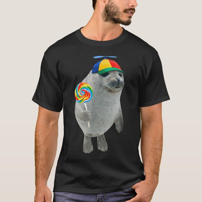 Camiseta Foca Boba Com Pirulito (Frente)