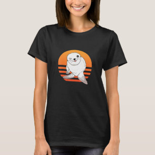 Camiseta Foca-Cola, Frio, Mão Adorável Desenhada