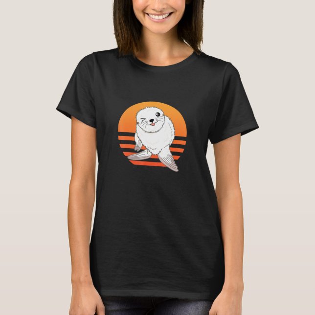 Camiseta Foca-Cola, Frio, Mão Adorável Desenhada Bebê (Frente)