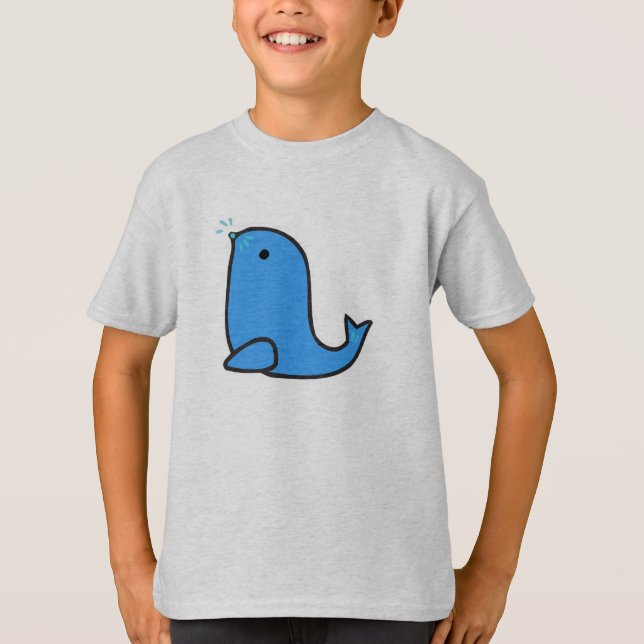 Camiseta foca de desenho animado fofa (Frente)