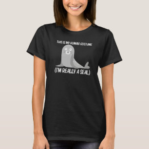 Camiseta Foca Fofa Para Homens Mulheres Leão-Marinho Zoológ