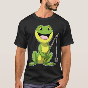 Camiseta Foca na pesca com vara de pescar & Peixe